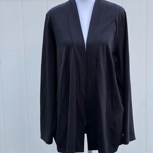 EILEEN FISHER 100% Supima Cotton Wool Open Front Cardigan Jacket Tunic Size 1x+